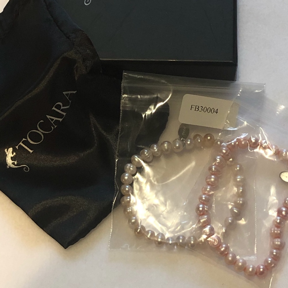 NIB 2 Tocara Betsy Freshwater Pearl Pink Bracelets - Picture 8 of 9